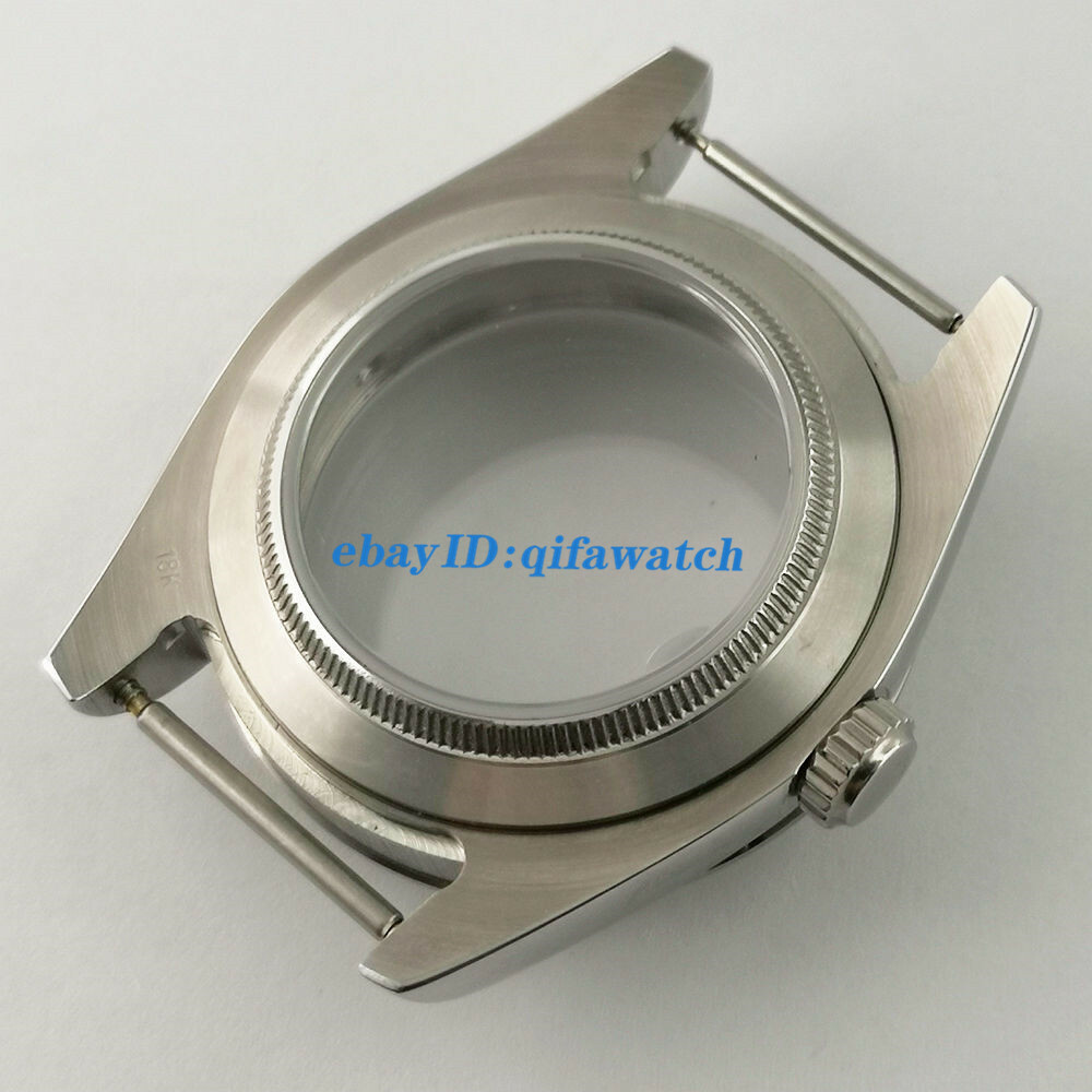 36mm sapphire Watch Case glass solid back For NH35 NH36 Automatic Movement