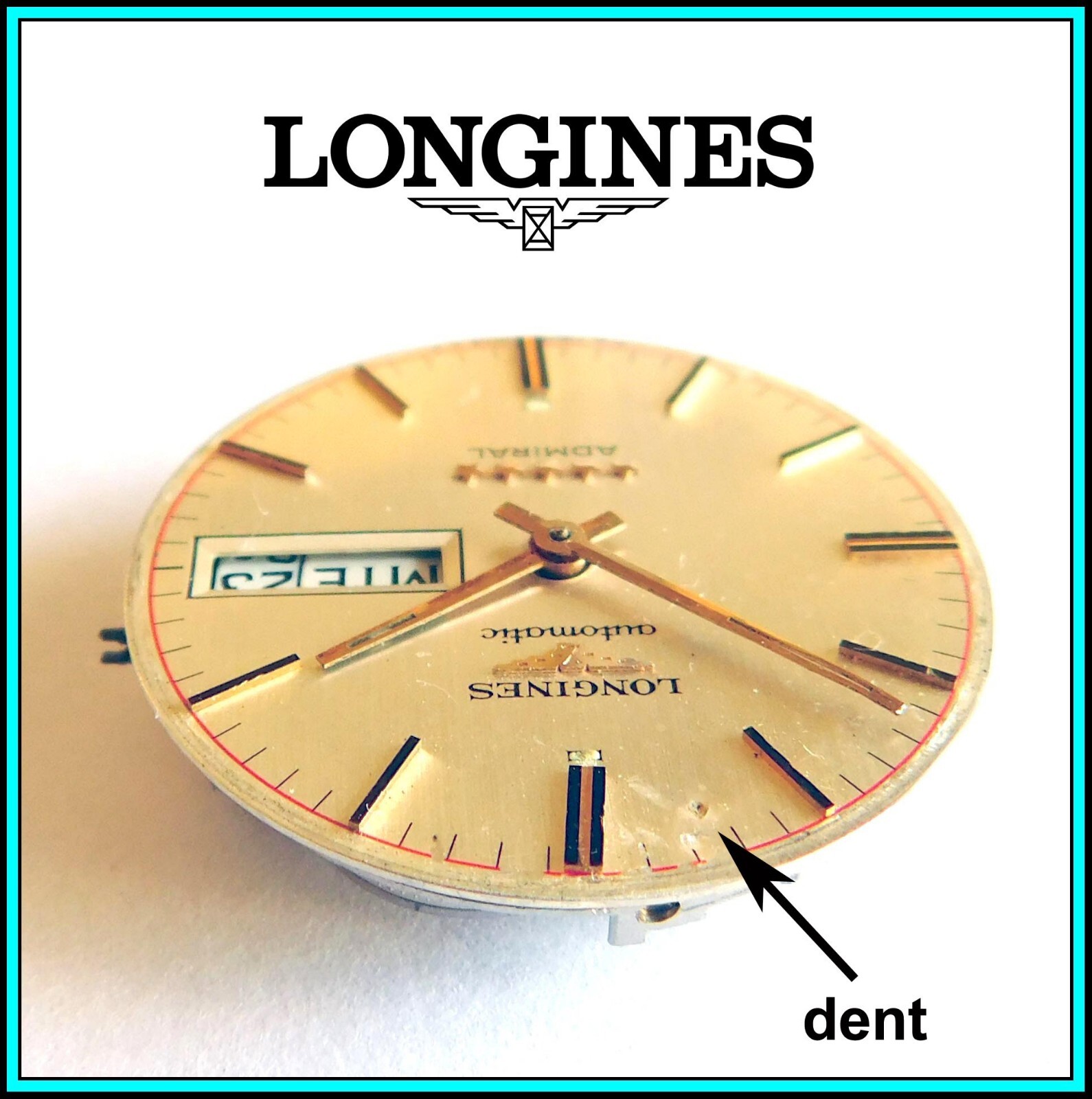 LONGINES ADMIRAL AUTOMATIC Watch, Cal. 507 Day-Date 17 Jewels – WORKING