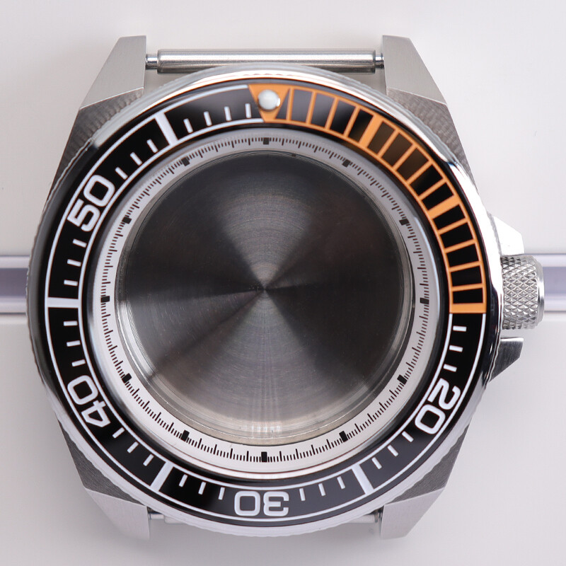 Modified Seiko Samurai 43.8mm Watch Cases Sapphire Glass For Seiko NH35 Movement