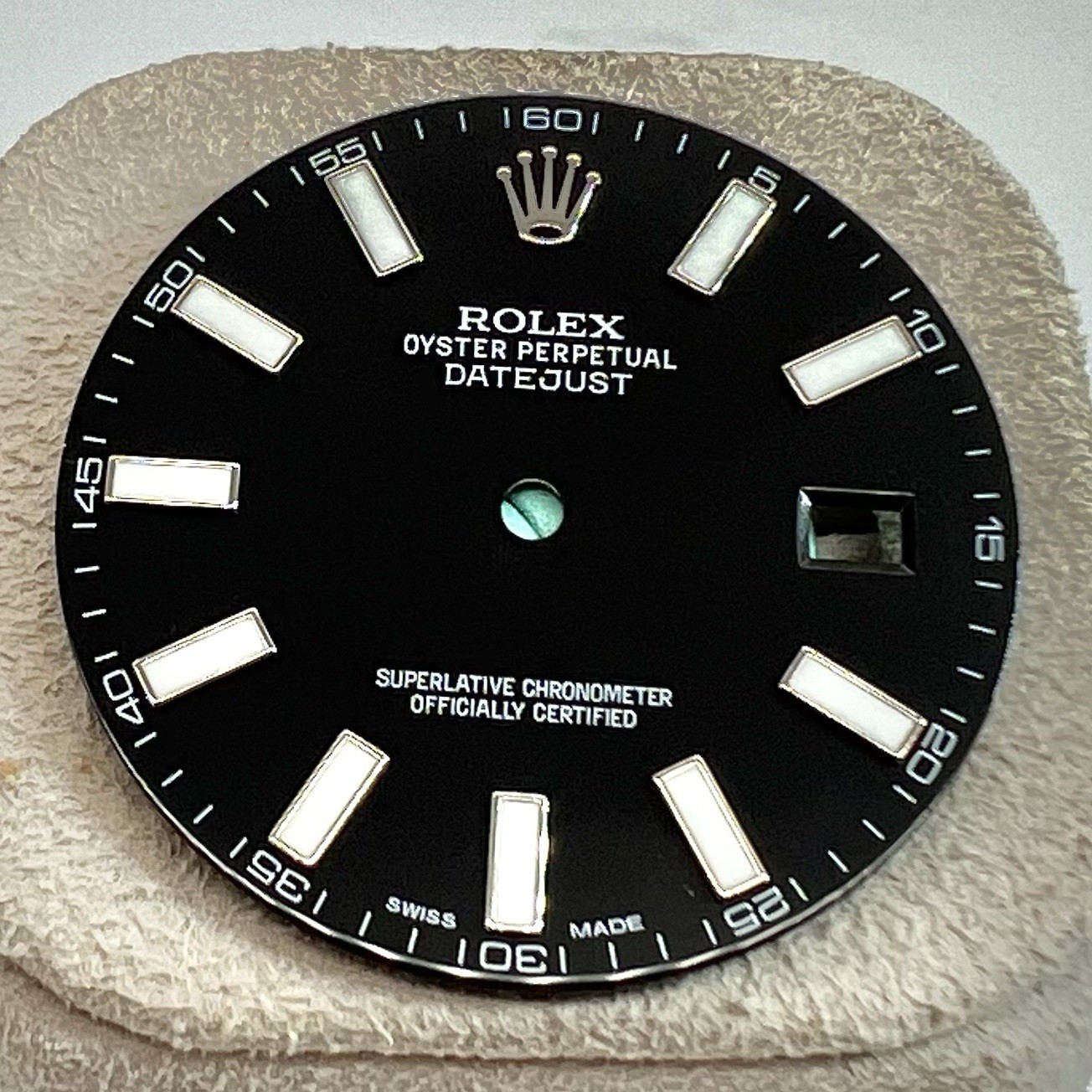 Rolex FACTORY Original Black Index Dial for 41mm Steel Datejust II 116300 116334