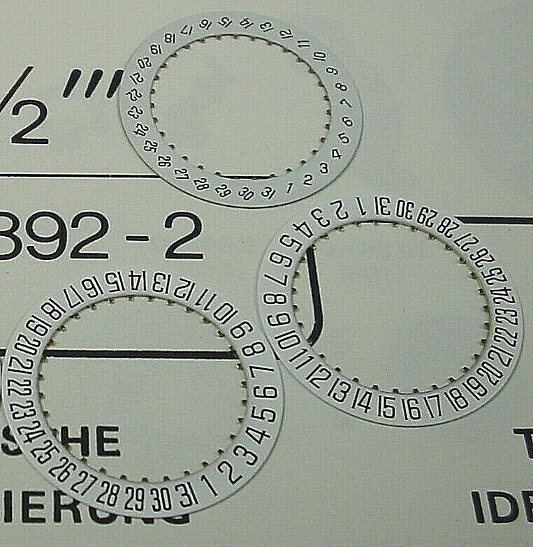 New Cartier date discs for ETA 2892 A2, ETA 2824-2 or for 3 & 6 o’clock window.