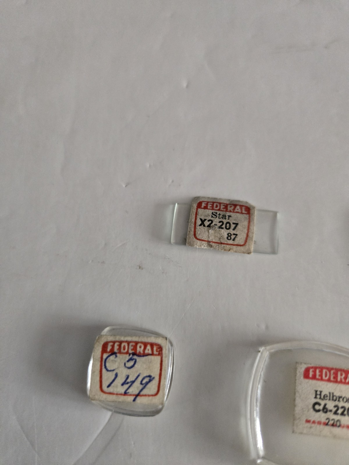 Federal Glass Wrist Watch Crystals- Various Brands Lot Of 7 See List