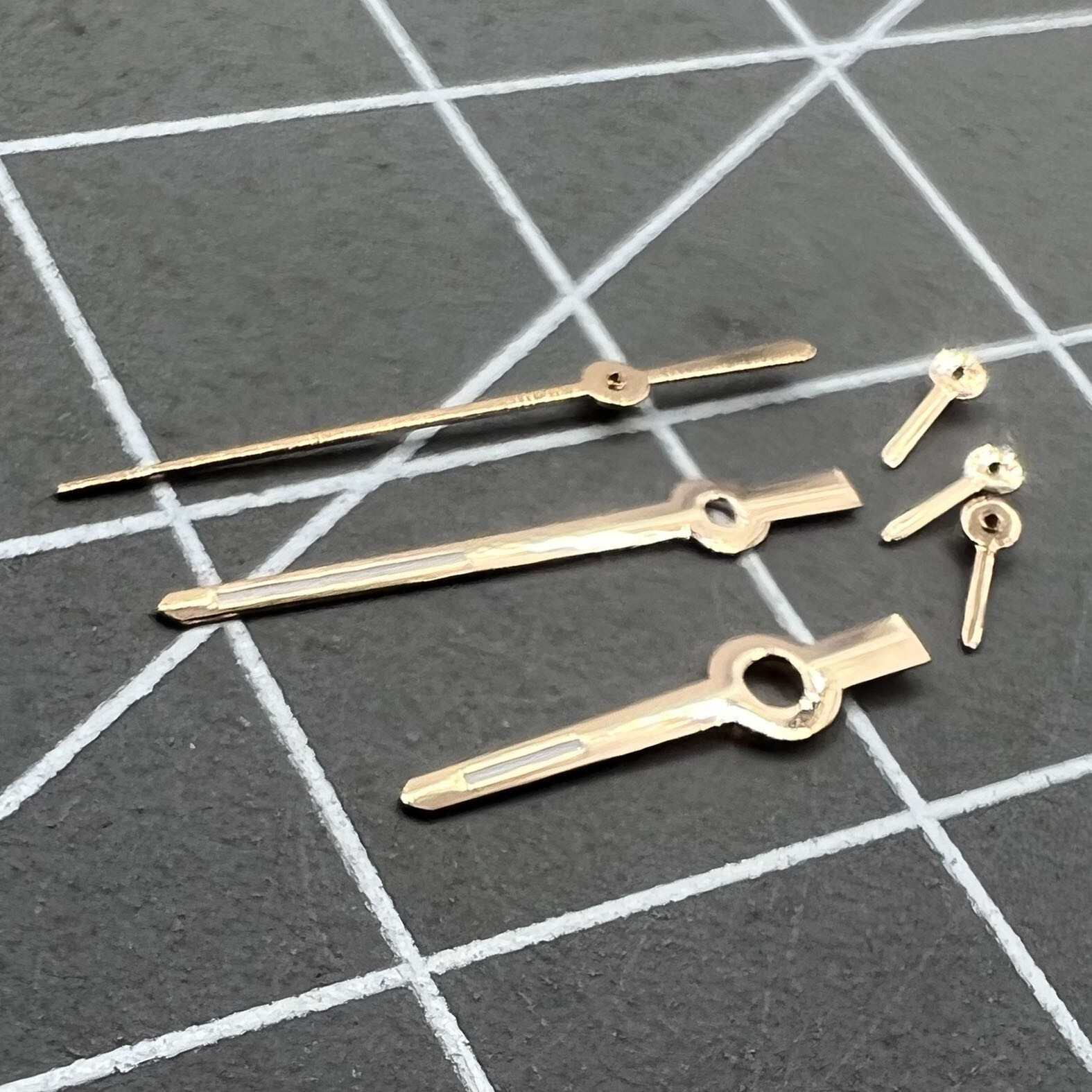 11mm Watch Hands Rose Golden Trim Green Lume for VX3J VX9J VX7J VX3N VX9N VX42