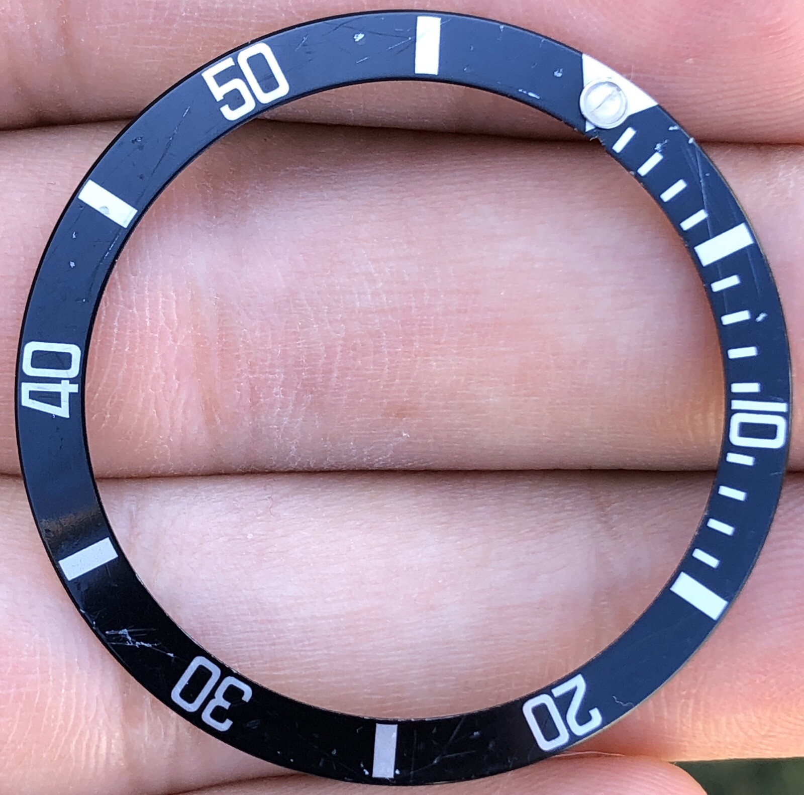 Rolex Submariner Date 16610 16610T 16800 Black Tritium Bezel Insert OC # 2272