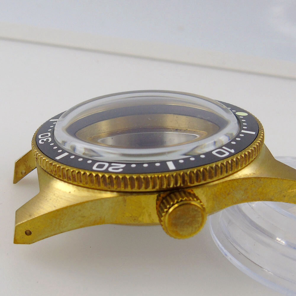 40mm ceramic bezel Watch Case bronze case fit NH35A NH36A 300M water resistance