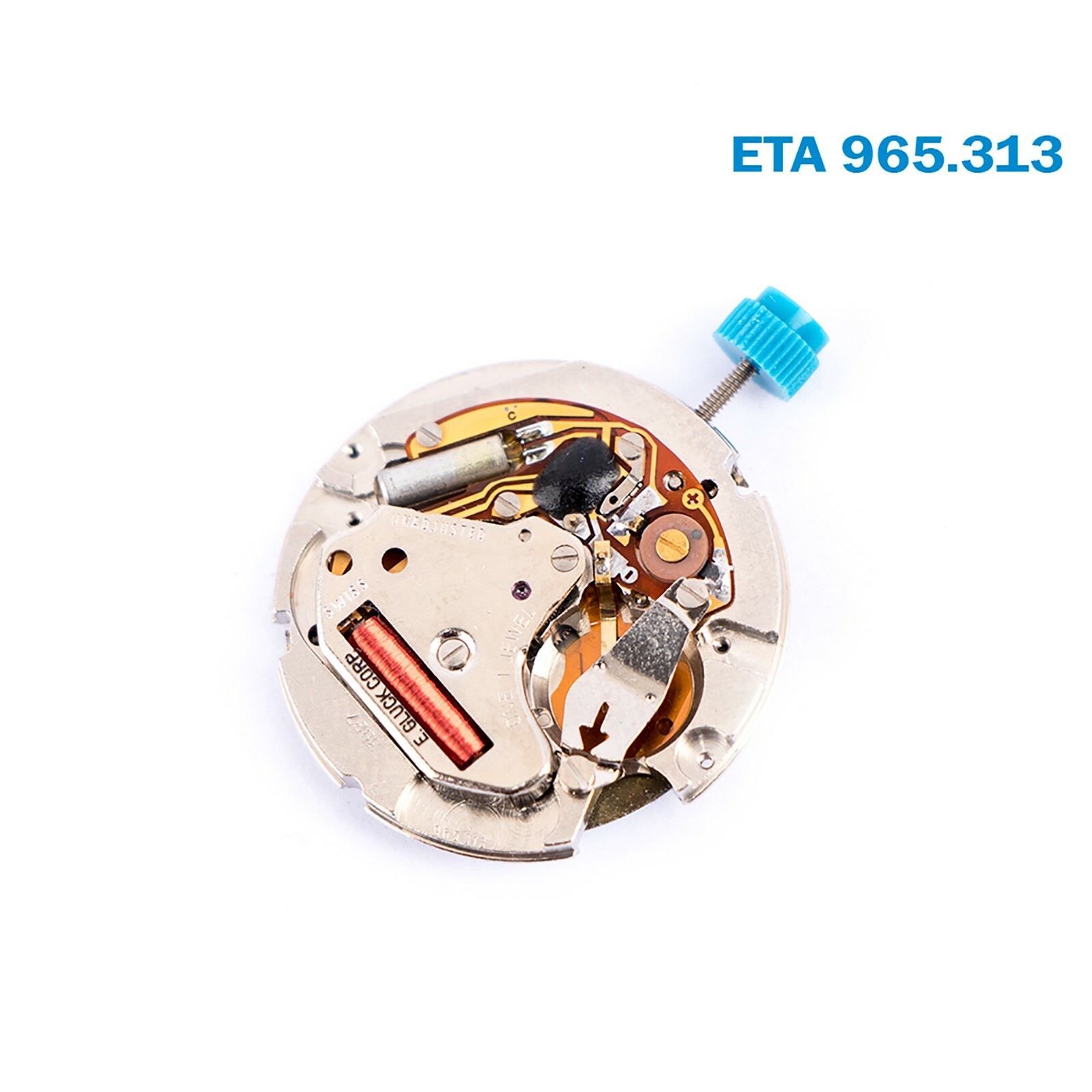ETA 965.313 Swiss Watch Movement, White Date Disk on 3, 3 Hands, 6Jewels.