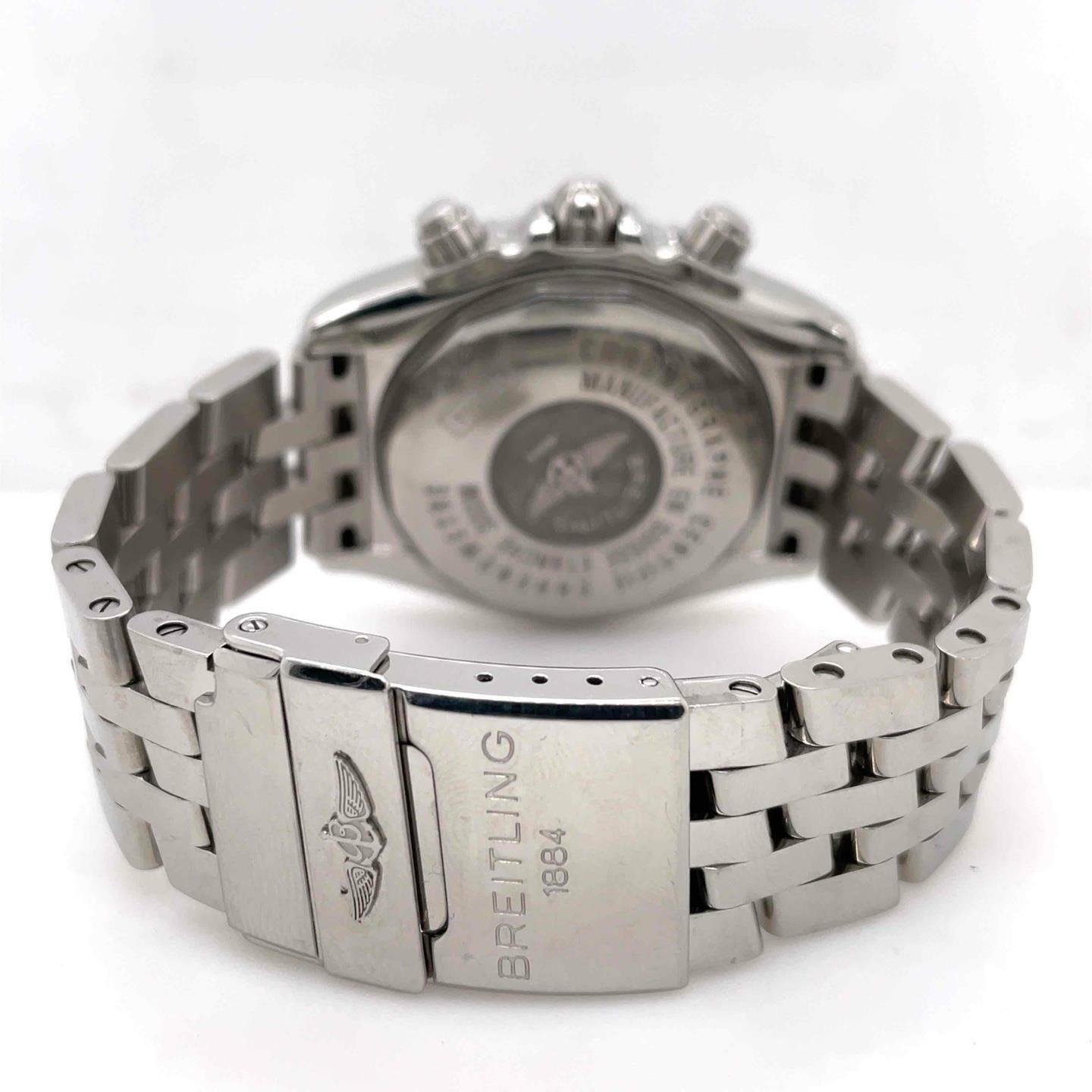 Breitling Chronomat Evolution Chronograph 43mm Steel Grey Dial Mens Watch A13356