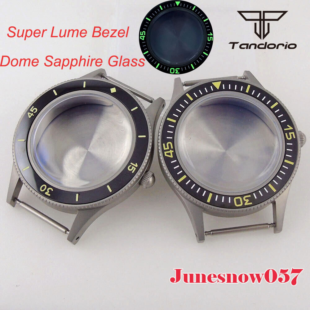 Stainless Steel Brushed 40MM Watch Case Super Lume Bezel Fit NH35A NH36A ETA2824