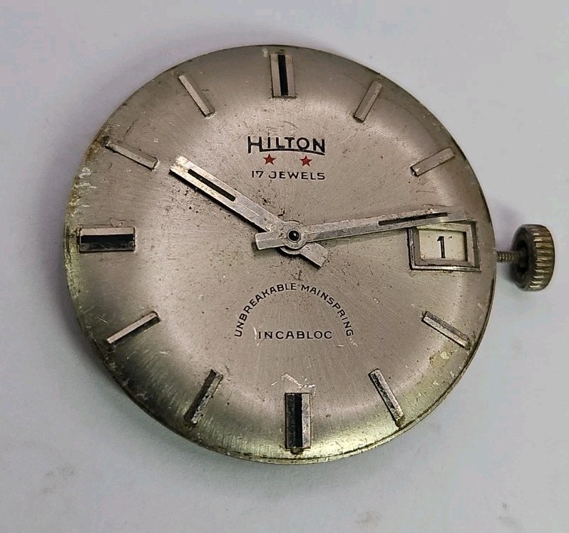 Hilton 17J Watch Movement For Repair Ticks (L3)