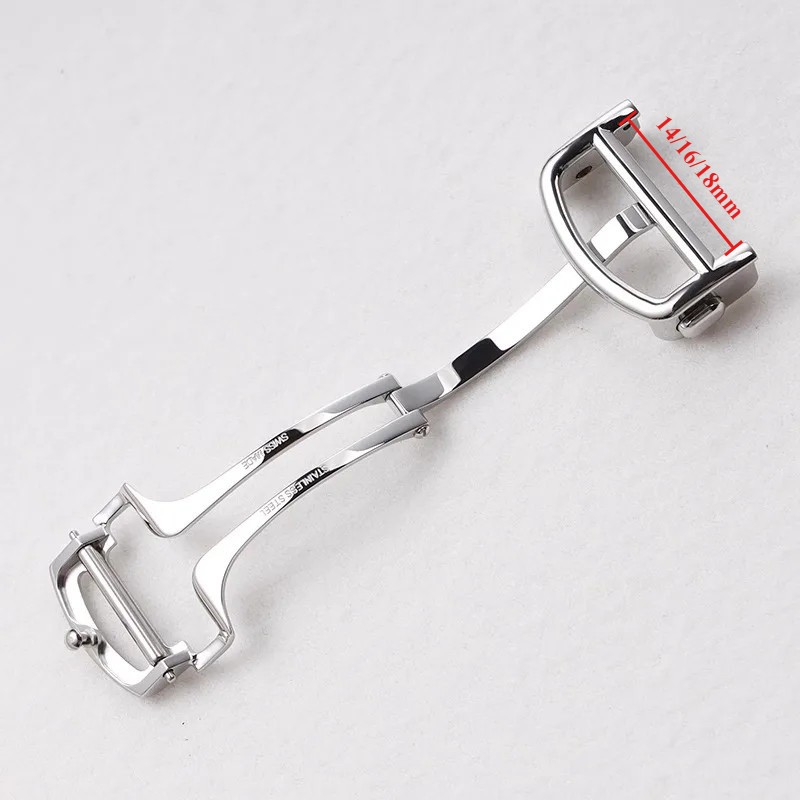 14mm 16mm 18mm Buckle Deployment Clasp Fits Cartier Leather Strap Band