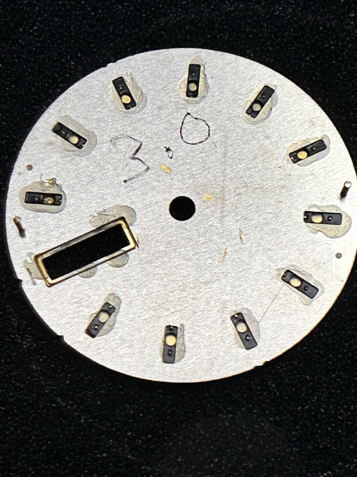 Replacement Dial suitable for Seiko/NH36-28.5mm/3.0h-Black Carbon With Gold Leaf