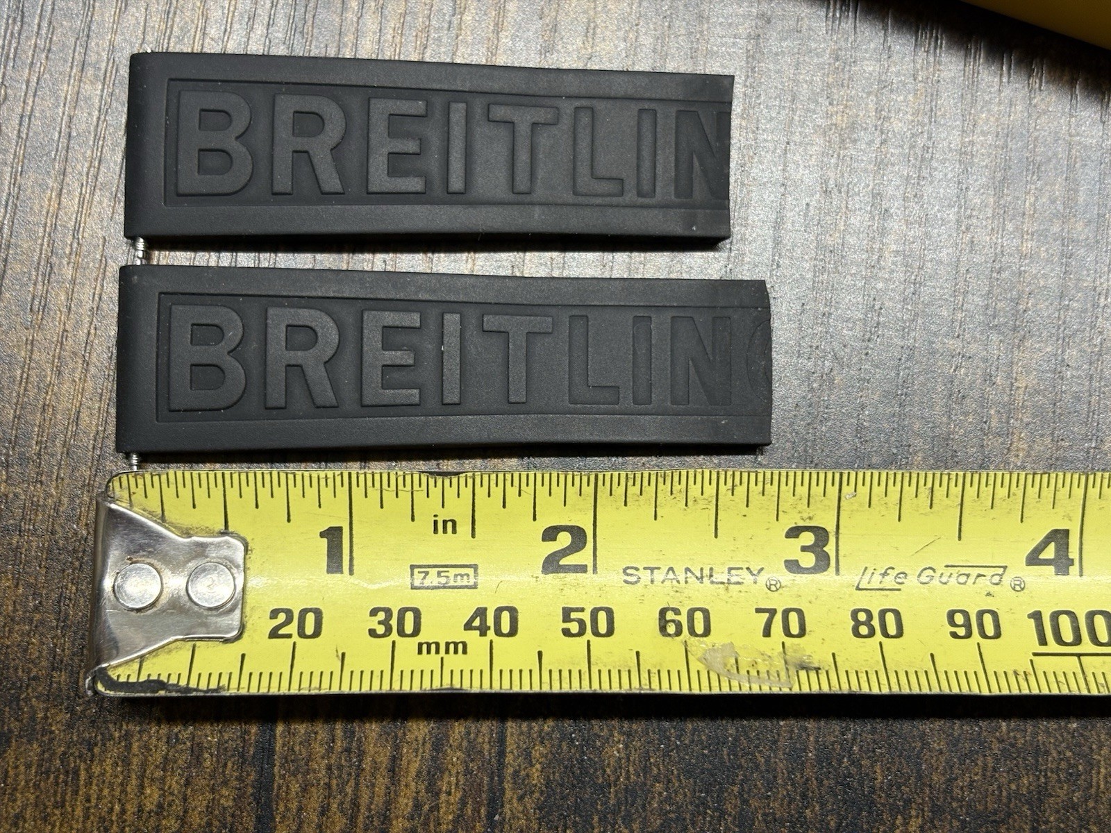 Authenticity Breitling 20mm Black Rubber Strap For Deployment Buckle