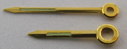 LeCoultre 910, 911 alarm watch part: set of gilt hand