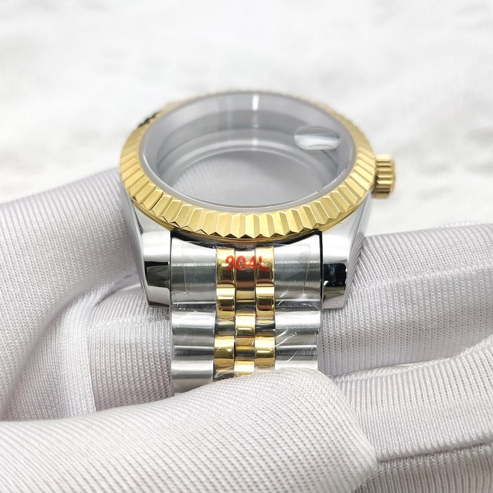39mm Stainless Steel Watch Case+Strap Sapphire for NH35/36 Movement 28.5mm Dial