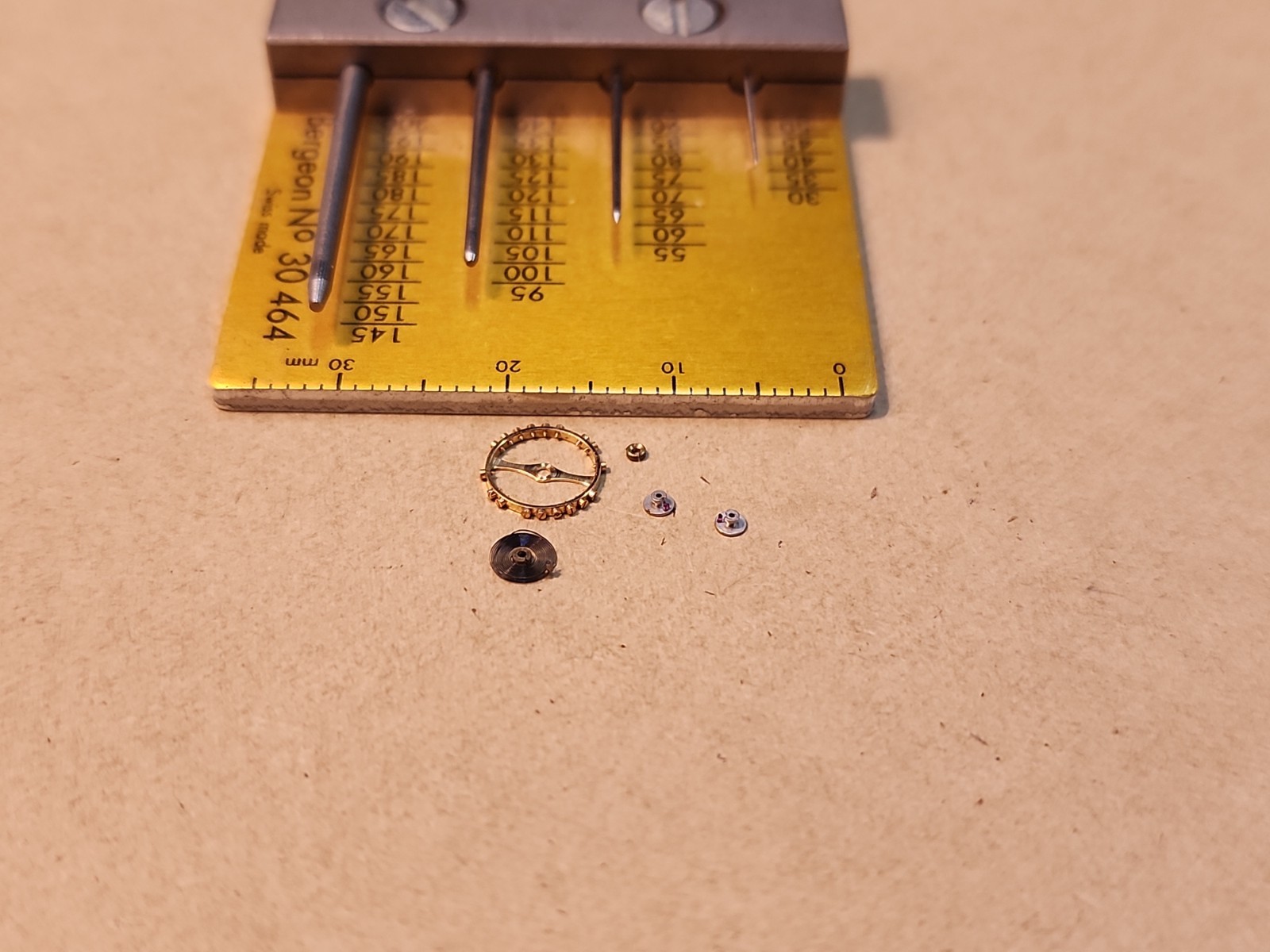 Lot Of Bulova 7AM-AD Parts-Balance Wheel, Hairspring, Jewelled Rollers
