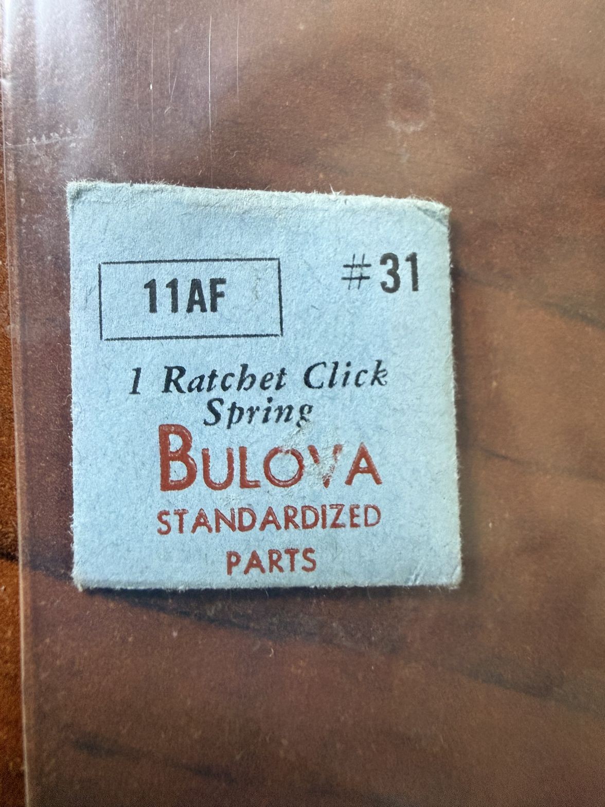 Bulova 11AF Ratchet Click Spring #31 NOS Genuine Vintage Watch Part NEW