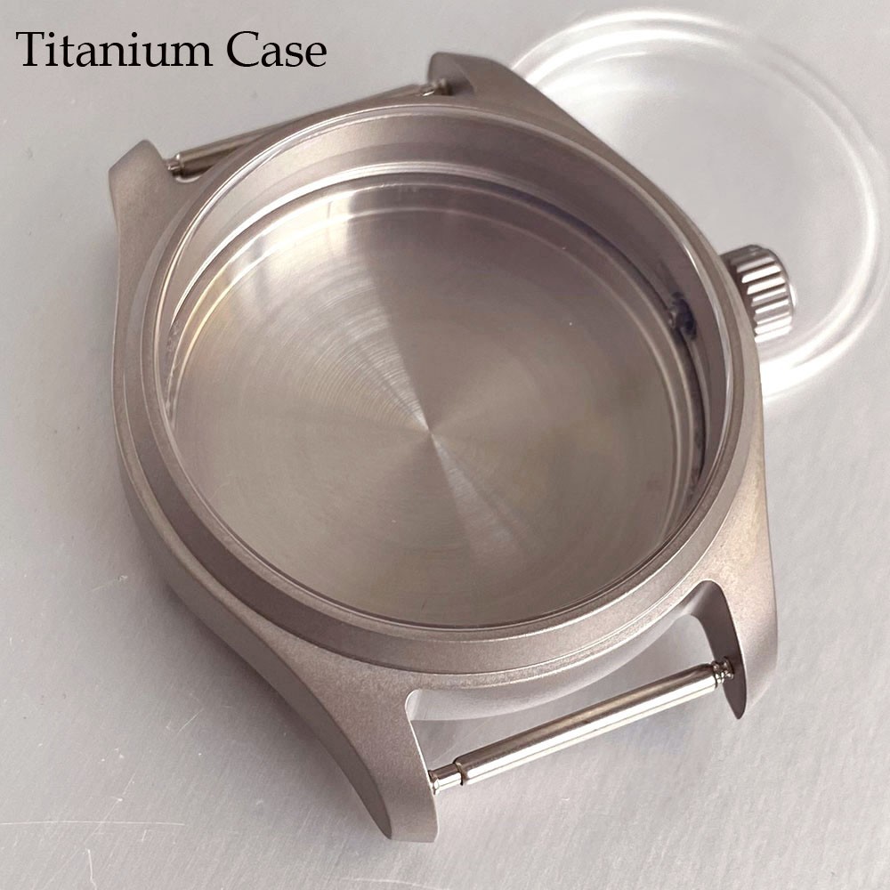 39mm Titanium Watch Case With 33.5mm Dial Titanium Hands Fit NH35 Miyota 8215 PT