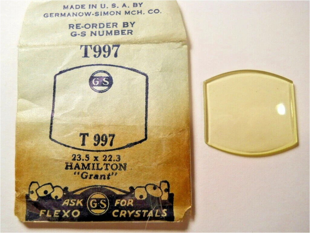 GS T997 Green Watch Crystal For 1934 Grant Hamilton – 23.5 x 22.3 mm Replacement