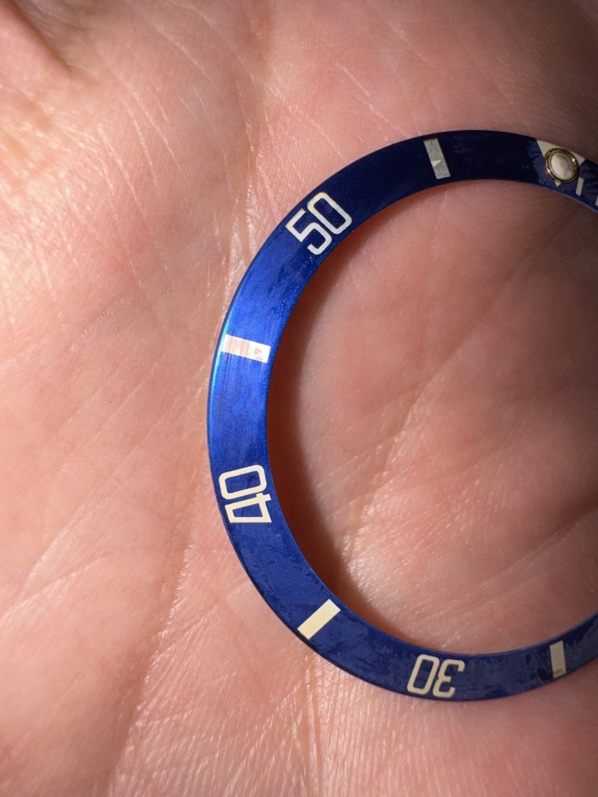 Genuine Rolex Submariner Insert 16610 16800 168000 16613 Slightly FADED BLUE