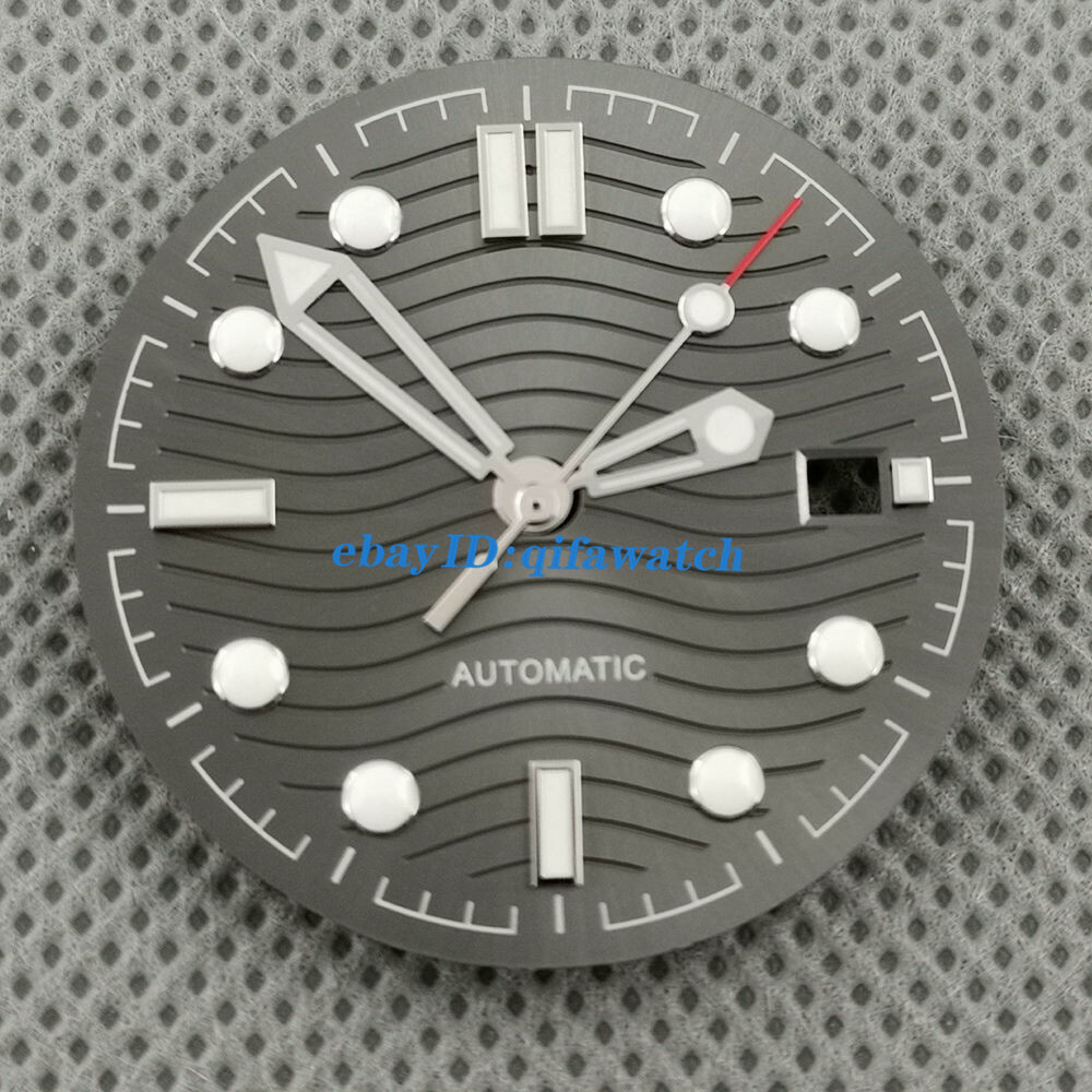 Luminous 31mm Black/Silver/Blue/Gray Watch Dial Hands Fit ETA 2824 2836 Movement