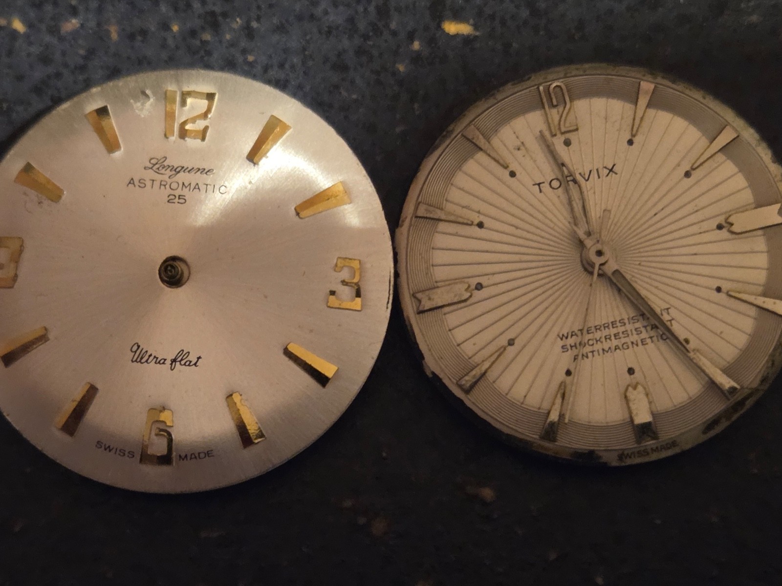 Ebosa 65 Swiss vintage. Movements & plates, parts, balance wheels. Read.