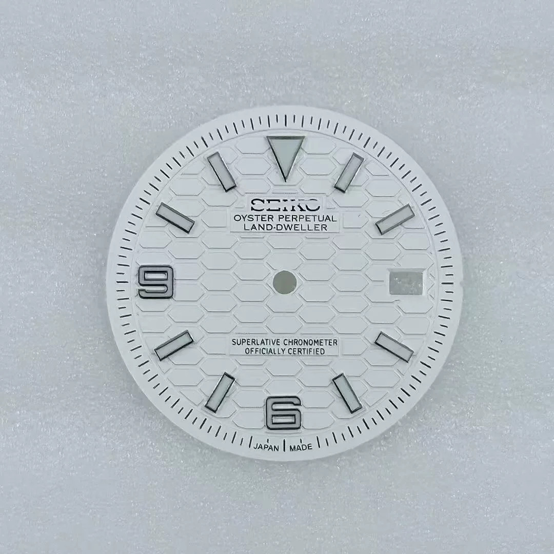 31mm Grain Watch Dial Green Luminous for Nh35 Nh36 Movement Watch Accessories