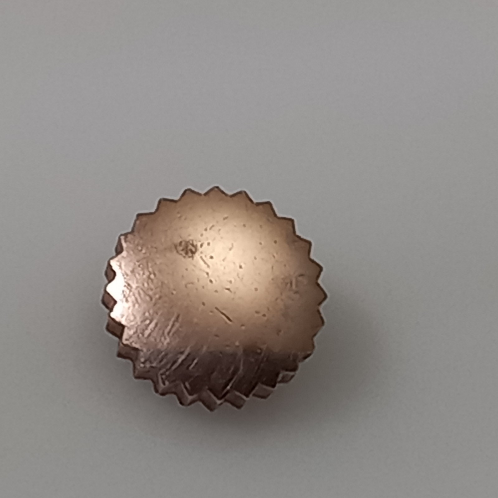 7.2mm Rose Gold Plate Crown For Vintage 1940-60s Swiss Watches Stem 0.9mm Tap 10