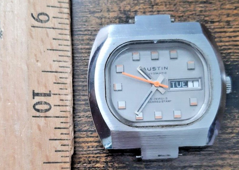 Austin automatic 25 Jewels ShockResistant DAY DATE watch Running Strong