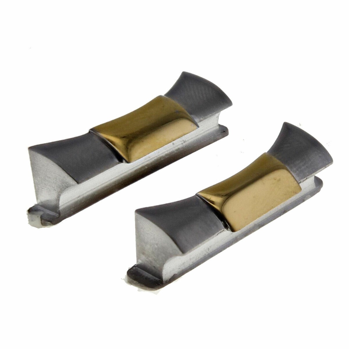 CUSTOM BAND STRAP END LINK REAL GOLD 18K/SS FOR ROLEX SUBMARINER,DAYTONA,GMT ll