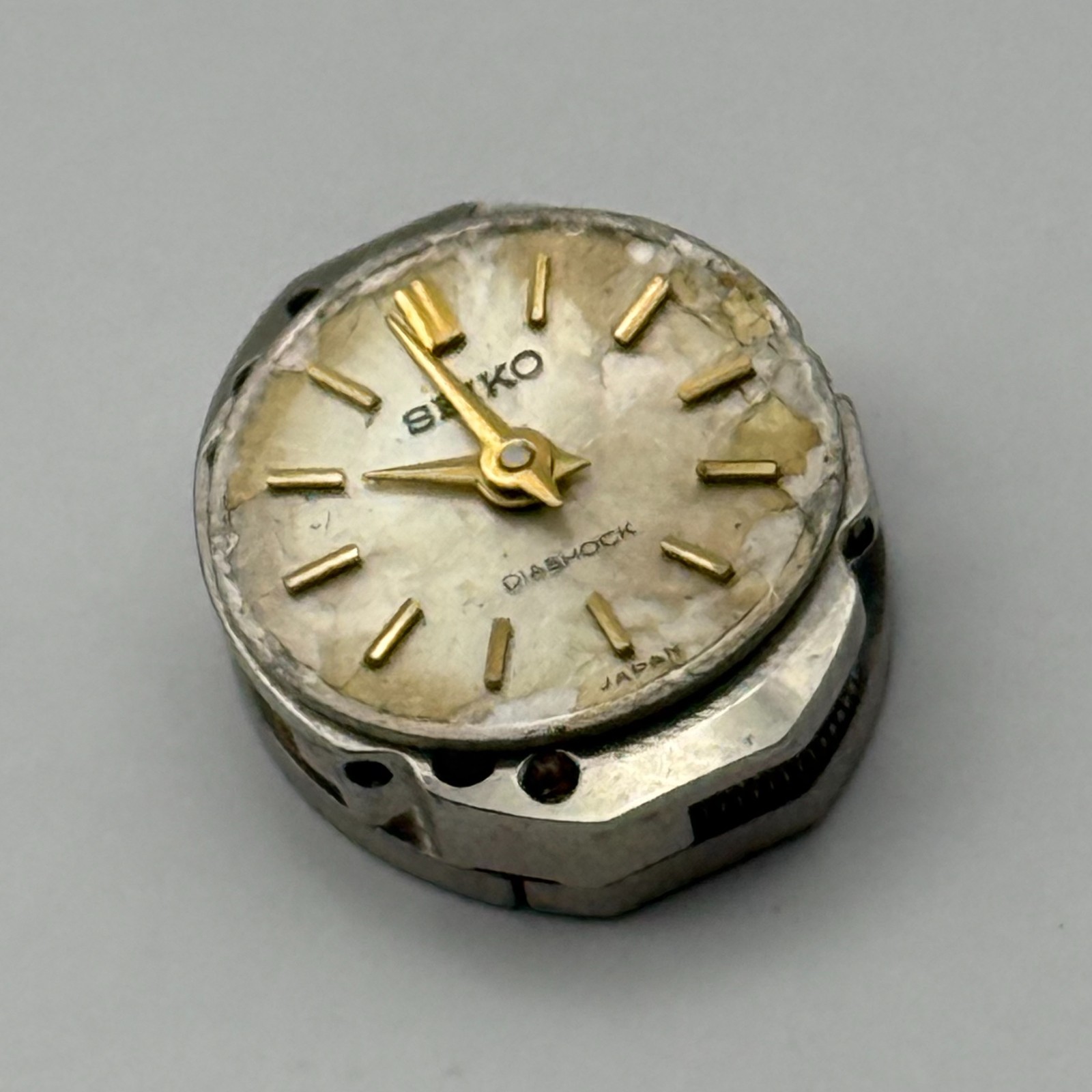 Seiko 10C Watch Movement Diashock Japan 17 Jewels Manual Wind Parts Repair 13mm