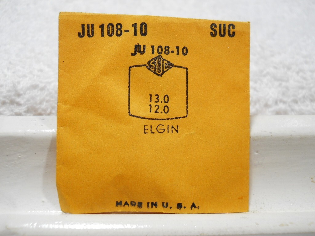 SUC JU108-10 Watch Crystal Fit Elgin 4207 – 4247 – 4248 – 13.0 x 12.0 mm Repair
