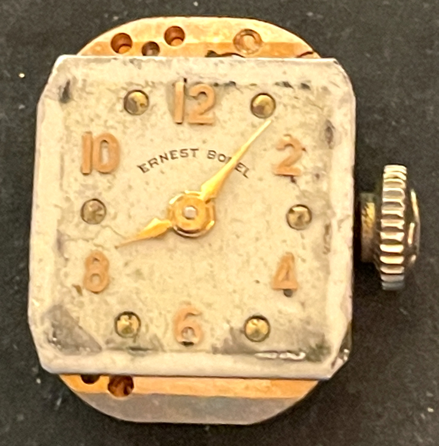 Vintage Ernest Borel Ladies Watch Movement Running Ticks 17j Swiss
