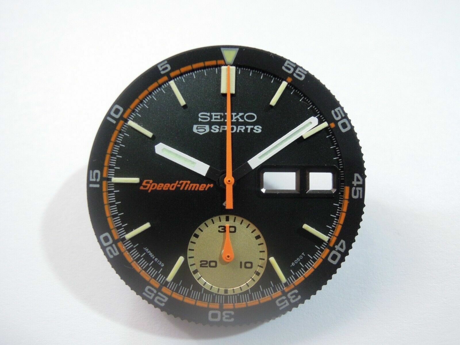NEW BLACK SPEED-TIMER DIAL,HANDS,INNER BEZEL COKE POGUE CHRONOGRAPH 6139-6032
