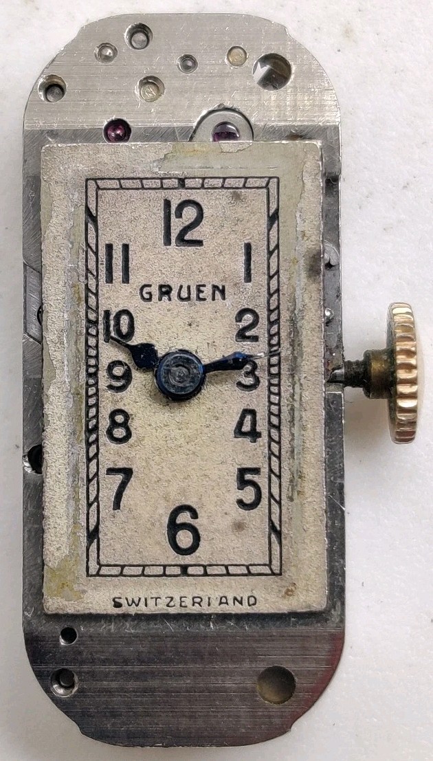 Rare Gruen Watch Co. Cal. 455 15 jewel watch movement for repair
