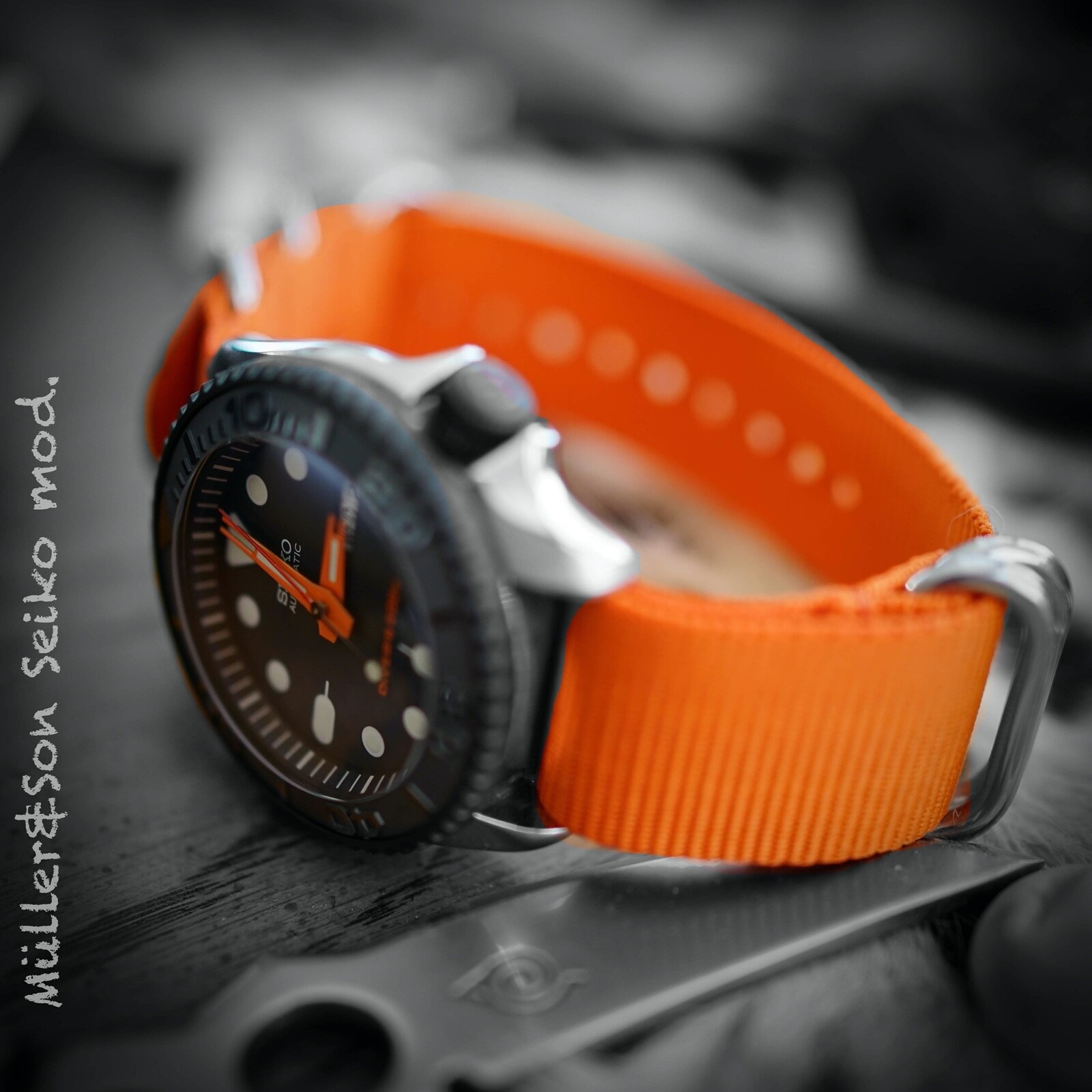 Matte Black Sub Style Bezel for Seiko SKX007 SRPD Unidirectional ~ US Seller