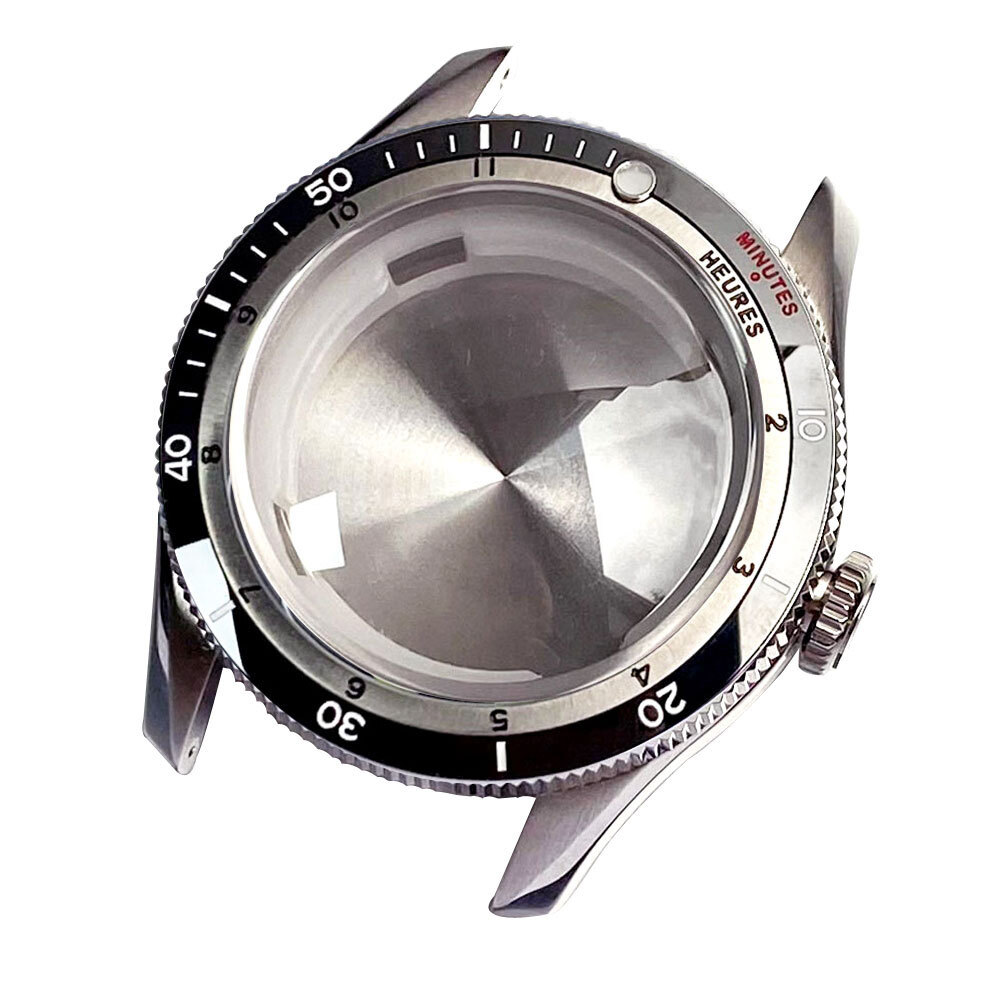 20ATM Diver 40mm Double Bow Sapphire Watch Case Fit NH35 PT5000 Steel Bracelet