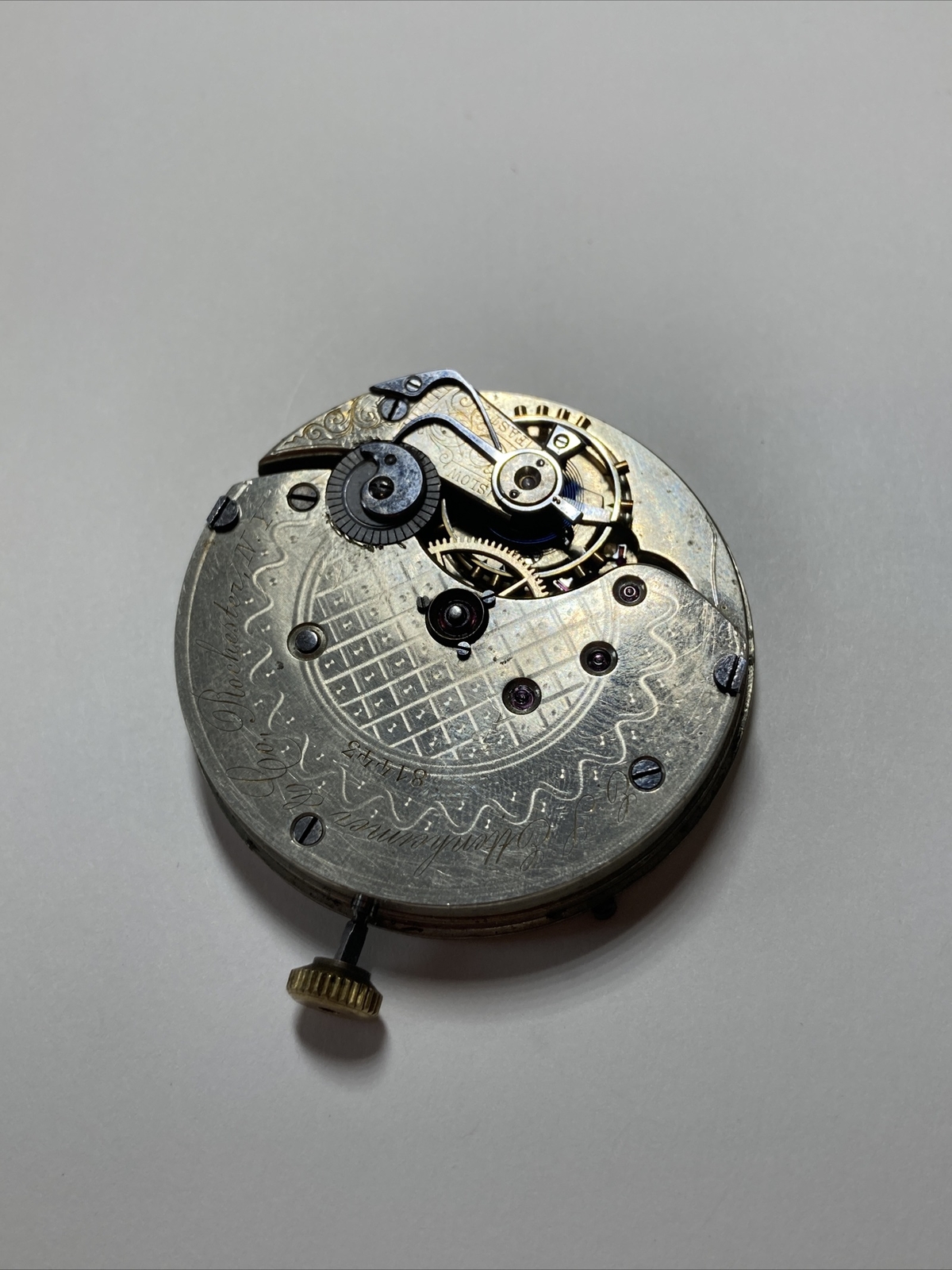 E.S.ETTENHEIMER Chronometer Rochester, NY Full Jewels Art Deco Swiss Pwatch Move