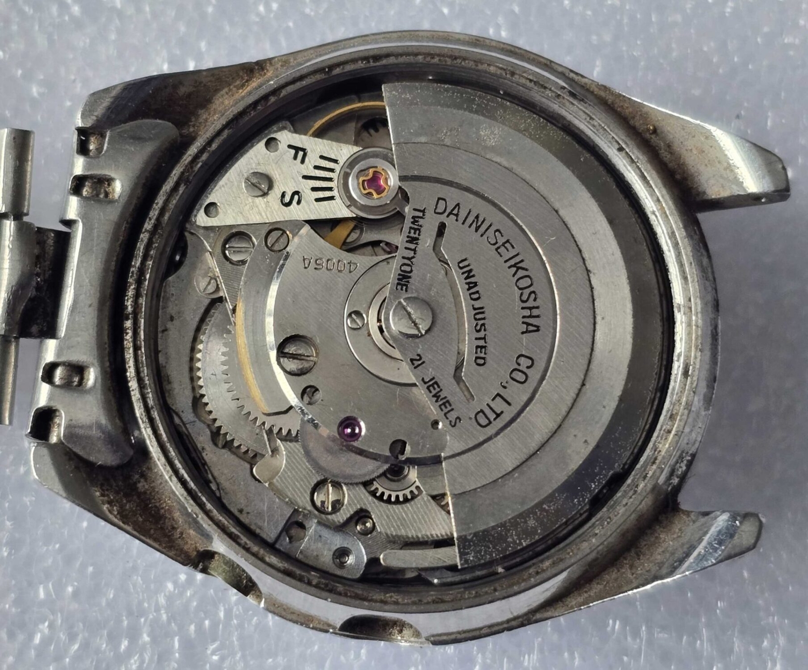 VTG DIANI SEIKOSHA BELL-MATIC Steel Watch. Ref: 4006-7029. Cal: 4006A. For Repai