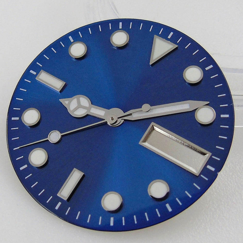 BLIGER New Sterile Sunburst 29mm Steel Black/Blue/Green/Gold Watch Dial Hand