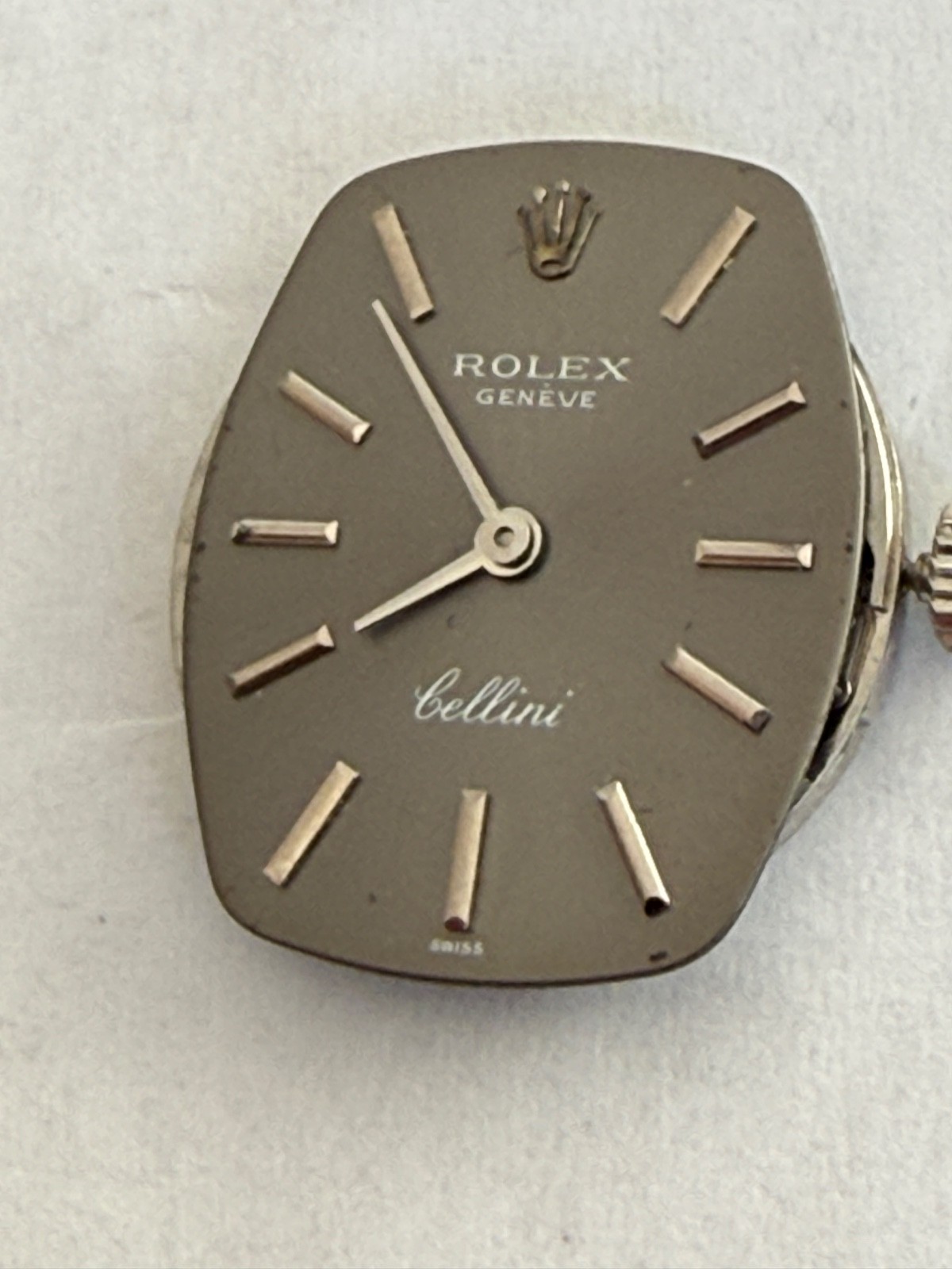 ROLEX Cellini Movement Cal.1600 Hand Ladies gray Dial size 19mmx 23mm working