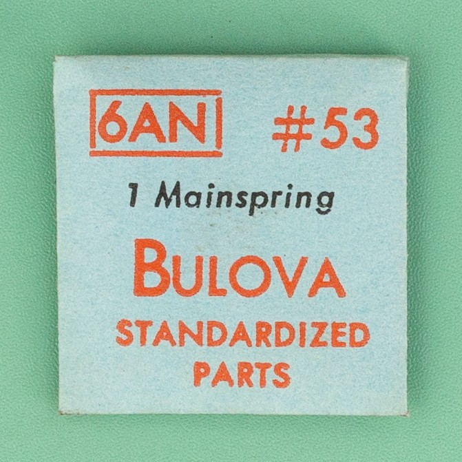 Genuine Bulova Part 53 Mainspring 6AN NOS 0211