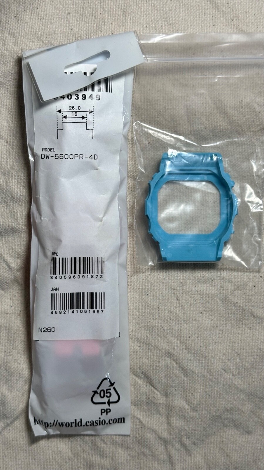 Casio G-Shock DW5600PR-4 Matte Red Pink Strap and Blue Bezel