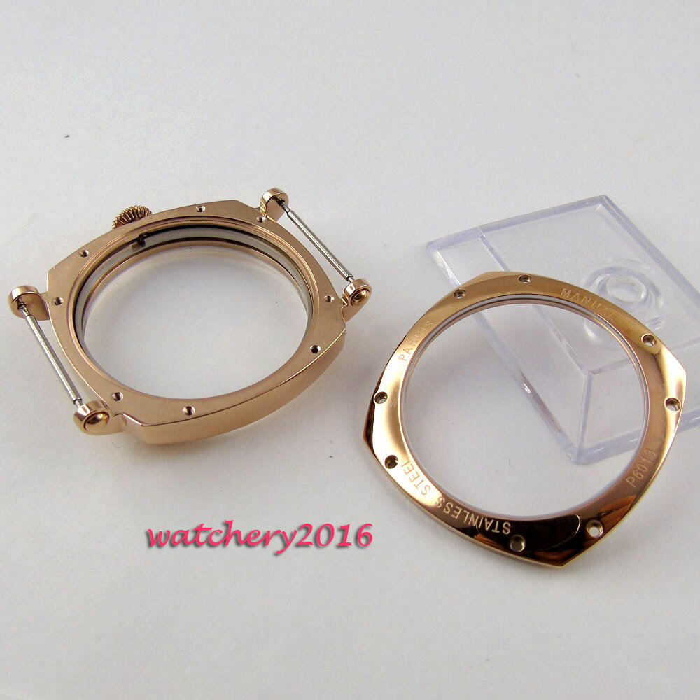 NEW 44mm High quality Watch stainless steel golden plated CASE fit 6498 6497