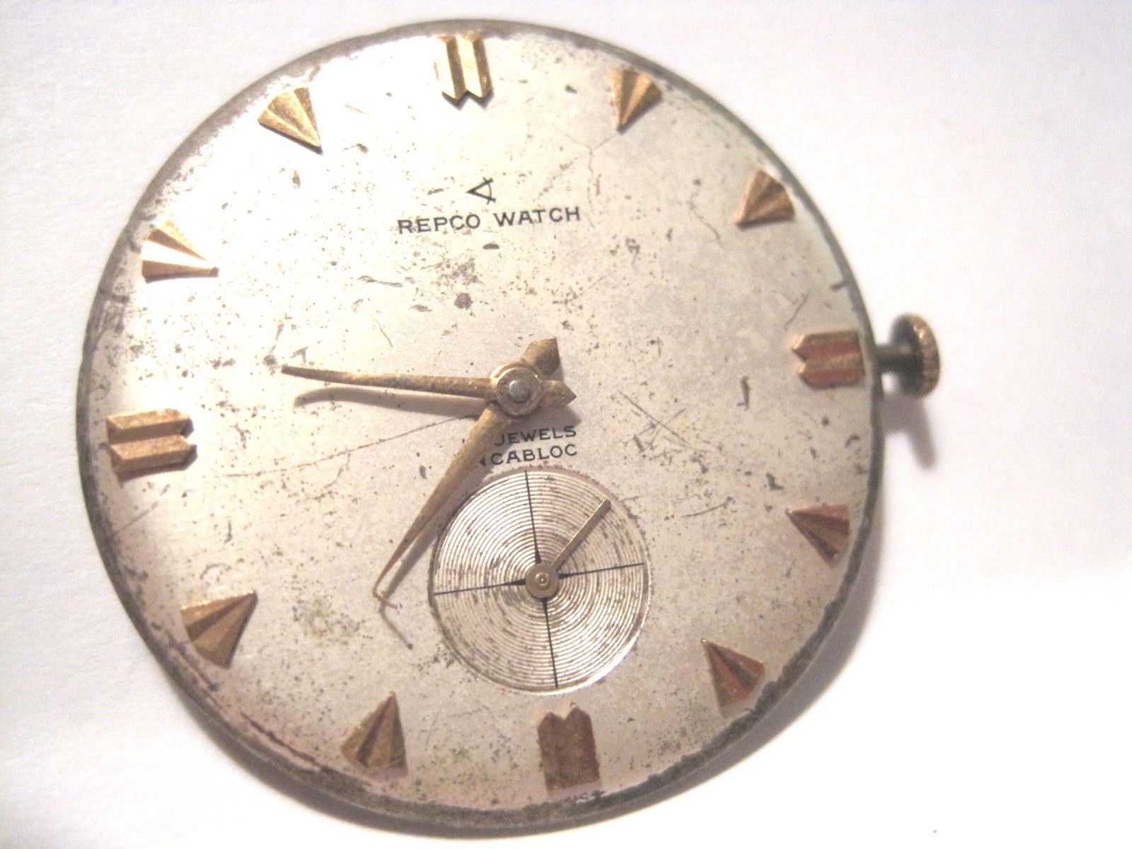 Antique Gents Repco Watch Movement 30 mm, 17 jewels. Swiss #