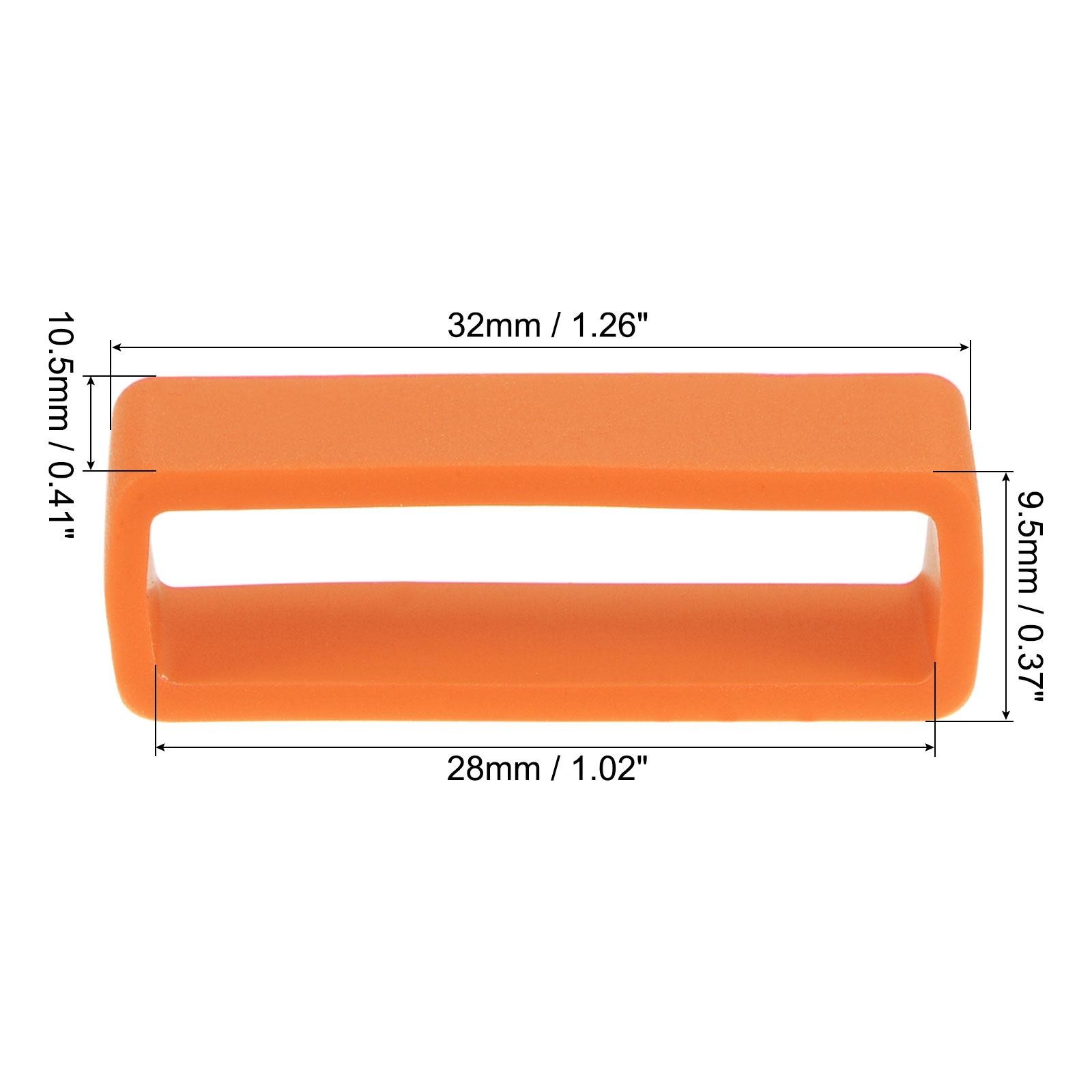 Slots strap watch, for 28mm width watch strap, orange 4 pcs