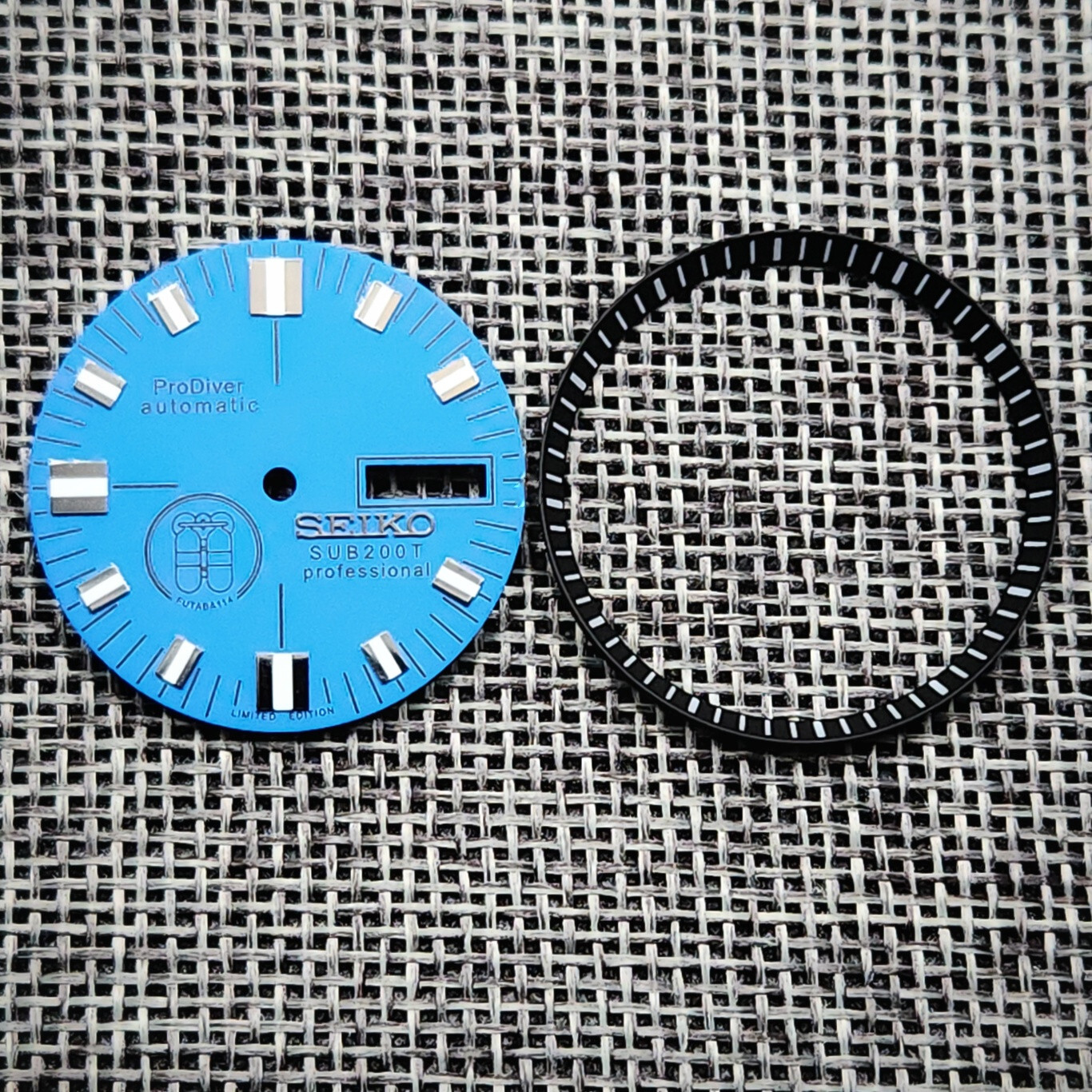 New PRO DIVER BLUE DIAL DIVERS FOR SEIKO NH36 4R36 7S26 SKX007 w/ Chapter Ring