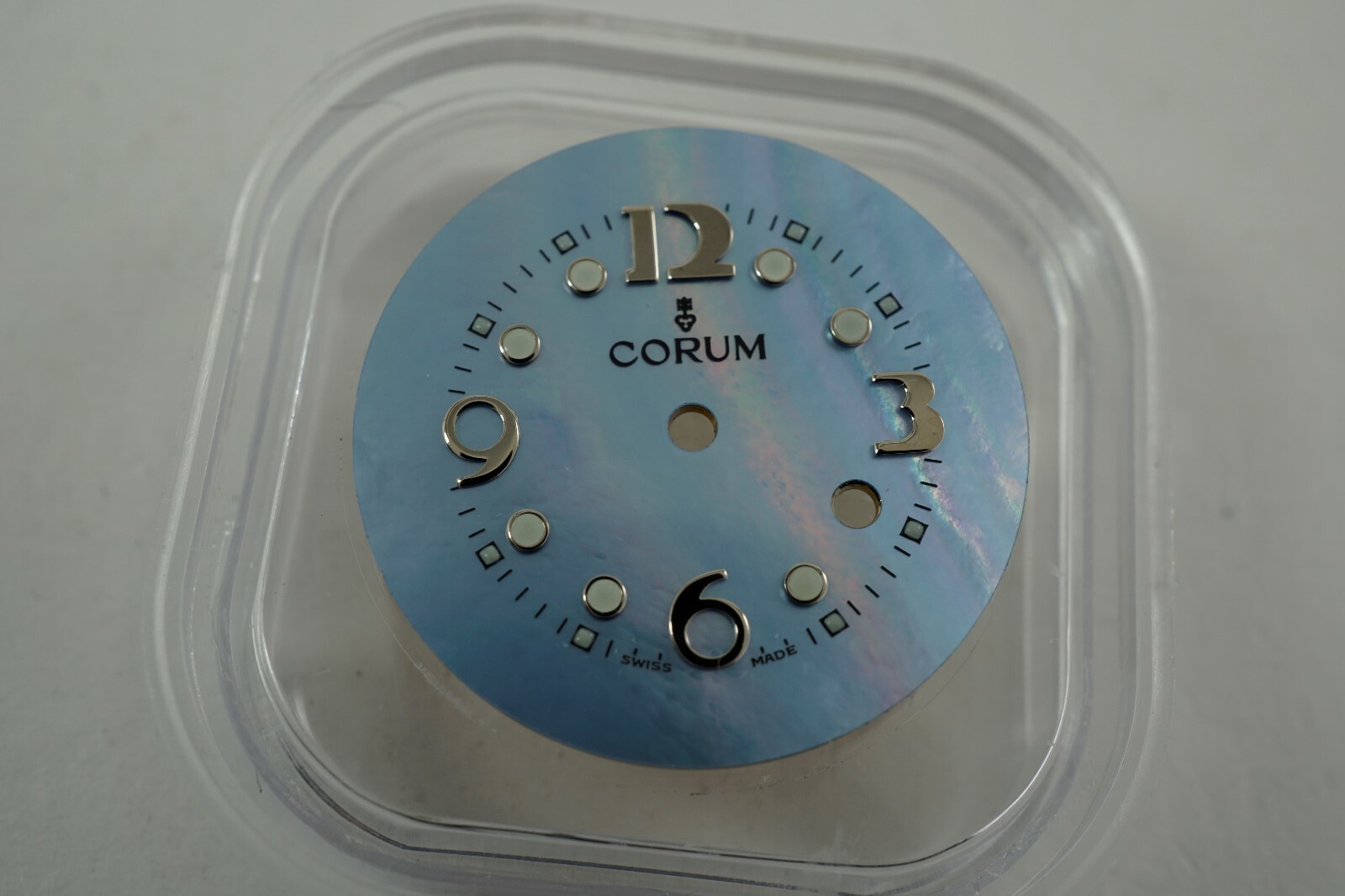 CORUM LADIES BUBBLE LIGHT BLUE MOTHER OF PEARL DIAL ONLY NEW OLD STOCK C. 2000’S