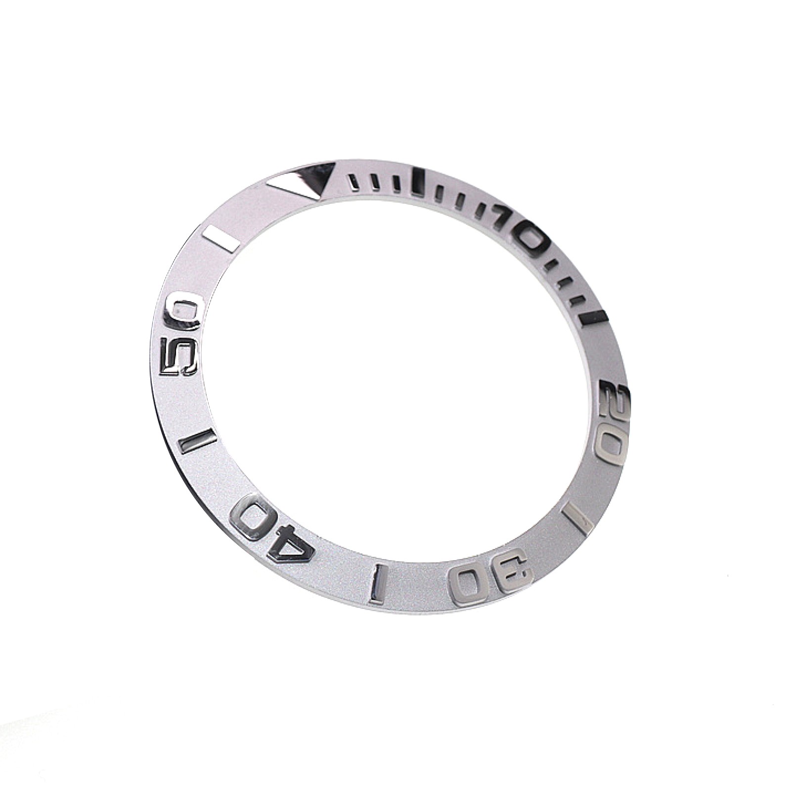 Silver 38mm Ceramic Bezel Inserts For Yacht Master Watch Ring For SKX007/ SKX009