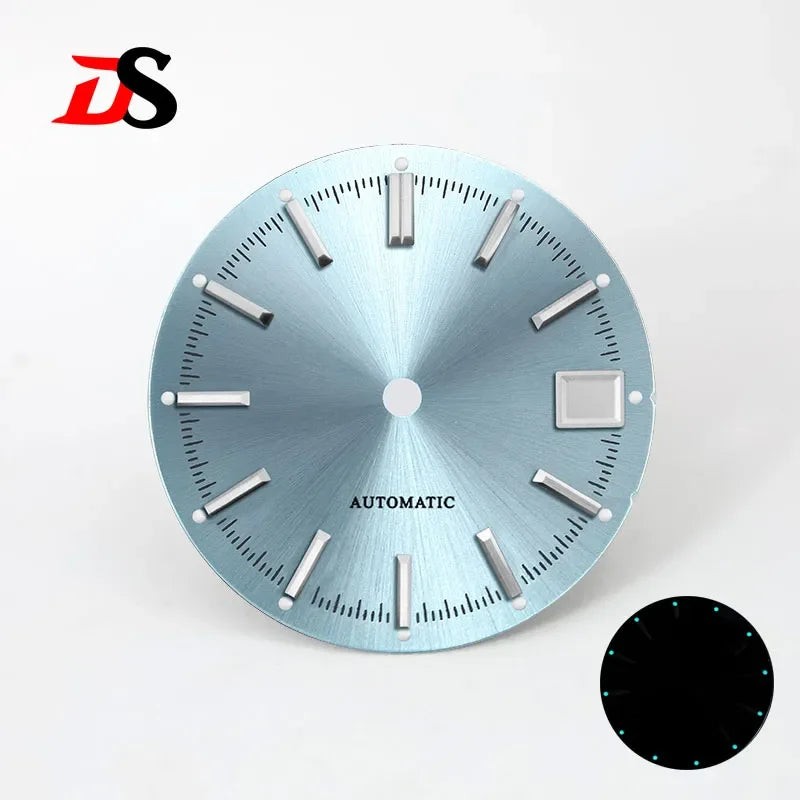 DS 28.5mm Dias Blue Lume Sunburst Dial NH35 Movement Elegant Couple Watches NH34