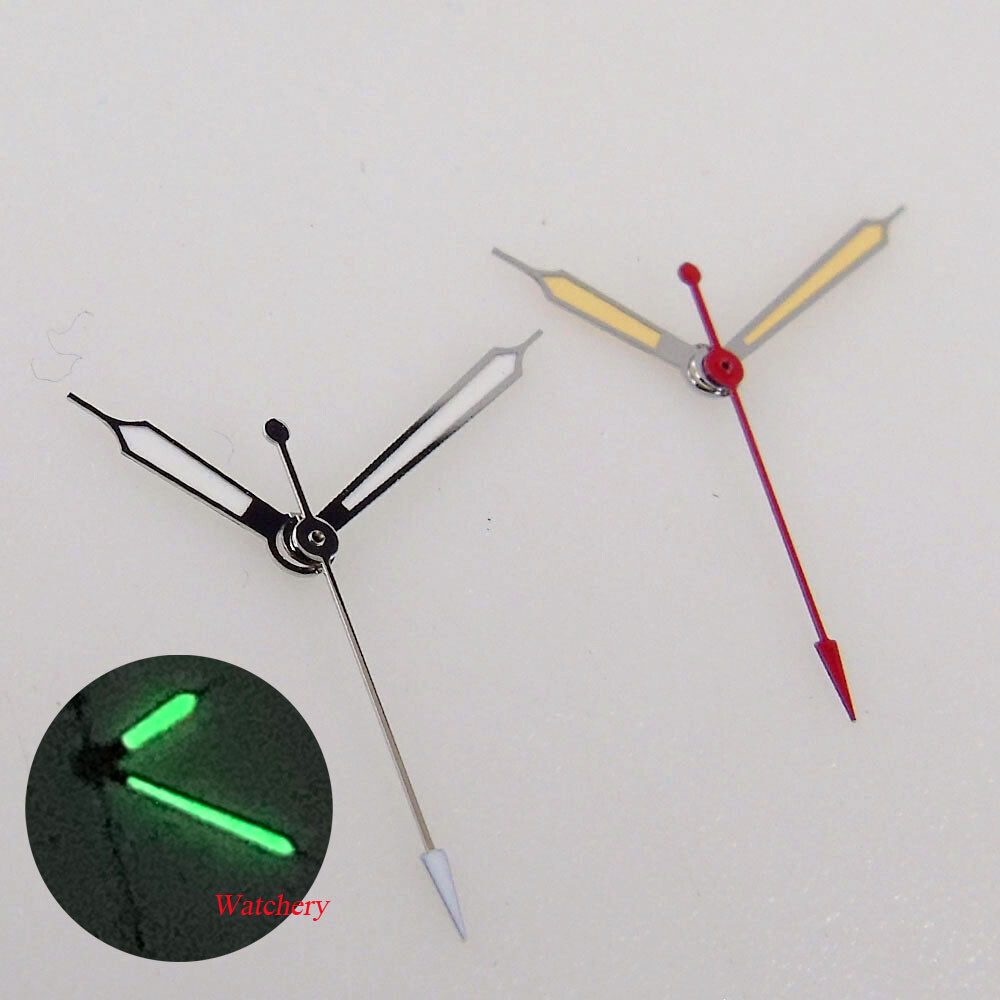 Silver Yellow Hands Green Luminous Watch Hand fit NH35 NH36 2824 Accessories